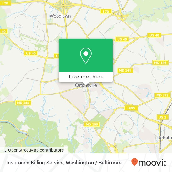 Mapa de Insurance Billing Service, 709 Frederick Rd