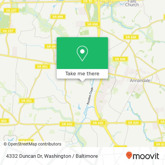 4332 Duncan Dr, Annandale, VA 22003 map
