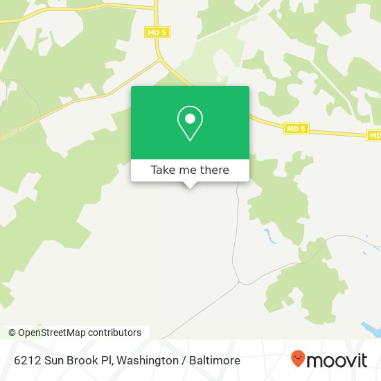 Mapa de 6212 Sun Brook Pl, Bryantown, MD 20617