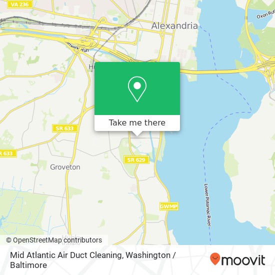 Mid Atlantic Air Duct Cleaning, 1602 Belle View Blvd map