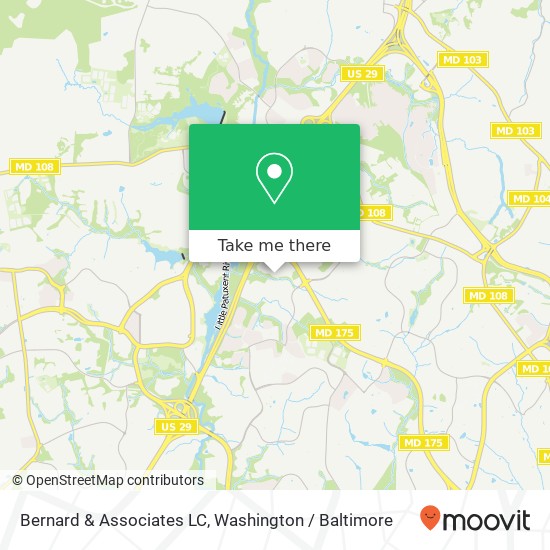 Mapa de Bernard & Associates LC, 5401 Twin Knolls Rd