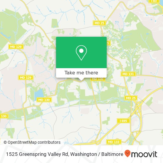1525 Greenspring Valley Rd, Stevenson, MD 21153 map