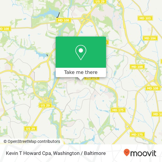 Mapa de Kevin T Howard Cpa, 5807 Humblebee Rd