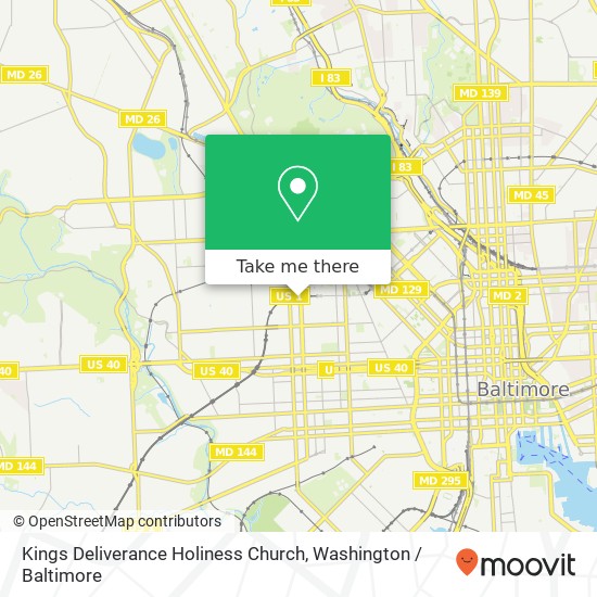 Mapa de Kings Deliverance Holiness Church, 1200 N Fulton Ave