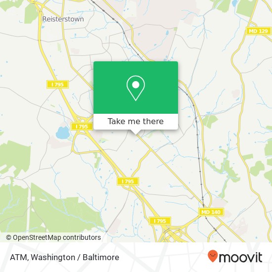 Mapa de ATM, 11414 Reisterstown Rd