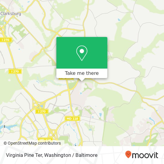 Mapa de Virginia Pine Ter, Germantown, MD 20876