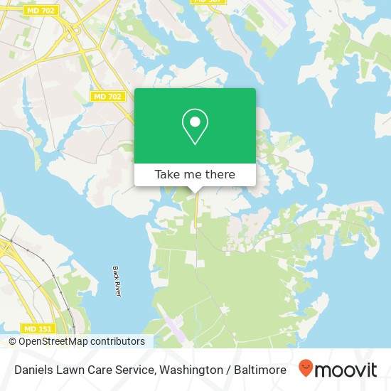 Mapa de Daniels Lawn Care Service, 810 Back River Neck Rd