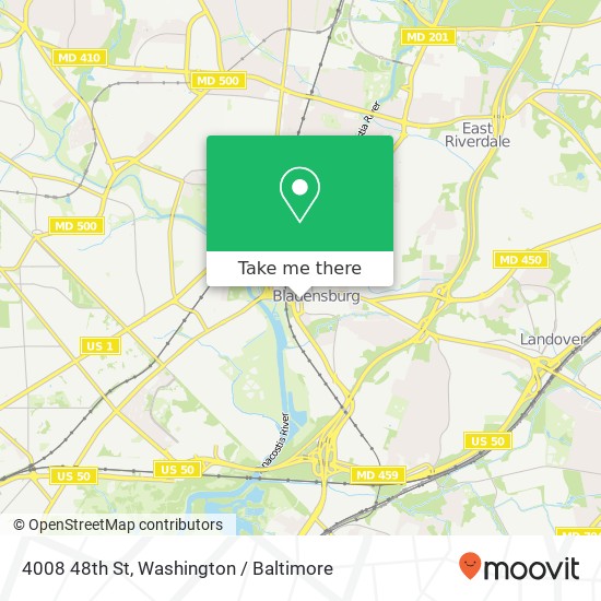Mapa de 4008 48th St, Bladensburg, MD 20710