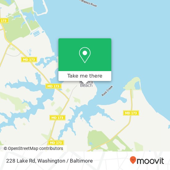 Mapa de 228 Lake Rd, Pasadena, MD 21122