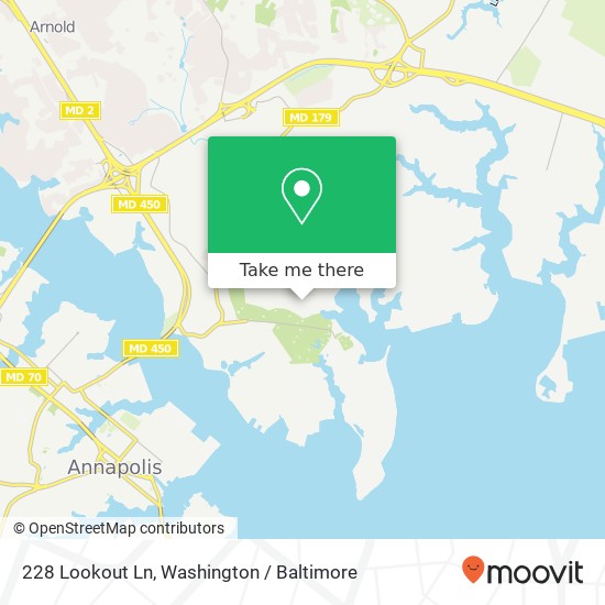 Mapa de 228 Lookout Ln, Annapolis, MD 21409