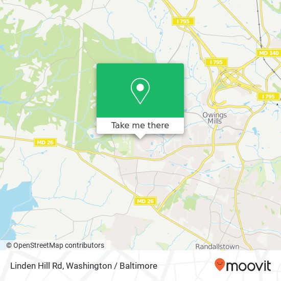 Mapa de Linden Hill Rd, Owings Mills, MD 21117