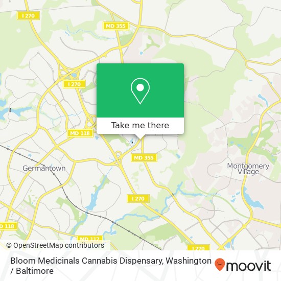 Mapa de Bloom Medicinals Cannabis Dispensary