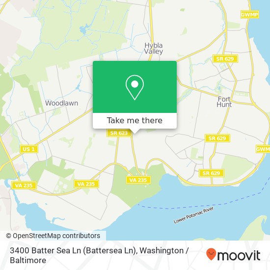 3400 Batter Sea Ln (Battersea Ln), Alexandria, VA 22309 map