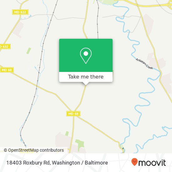 Mapa de 18403 Roxbury Rd, Hagerstown, MD 21740