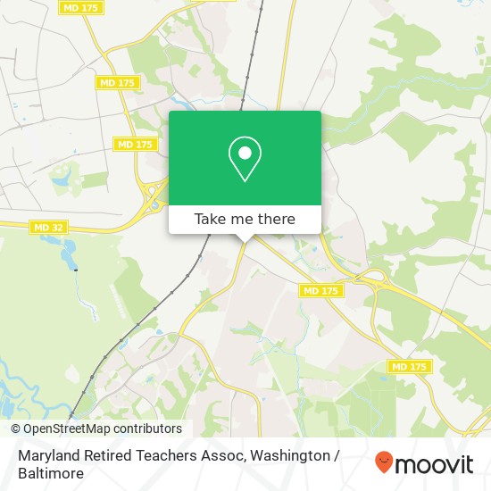 Mapa de Maryland Retired Teachers Assoc, 8379 Piney Orchard Pkwy