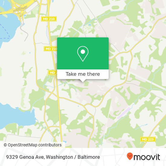 Mapa de 9329 Genoa Ave, Fort Washington, MD 20744