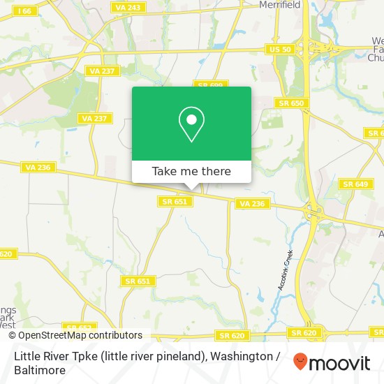 Mapa de Little River Tpke (little river pineland), Fairfax, VA 22031
