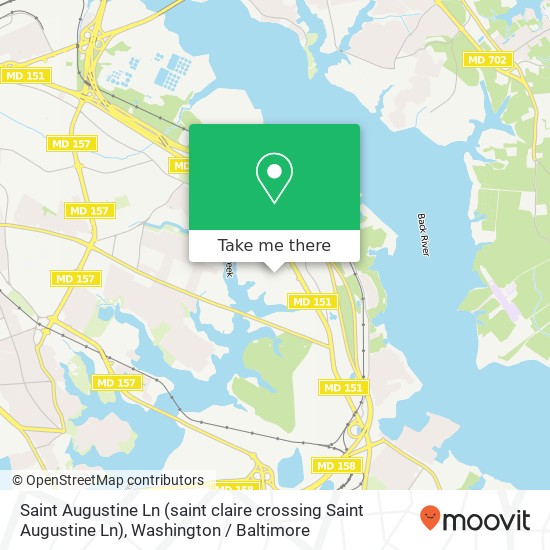 Mapa de Saint Augustine Ln (saint claire crossing Saint Augustine Ln), Dundalk (BALTIMORE), MD 21222