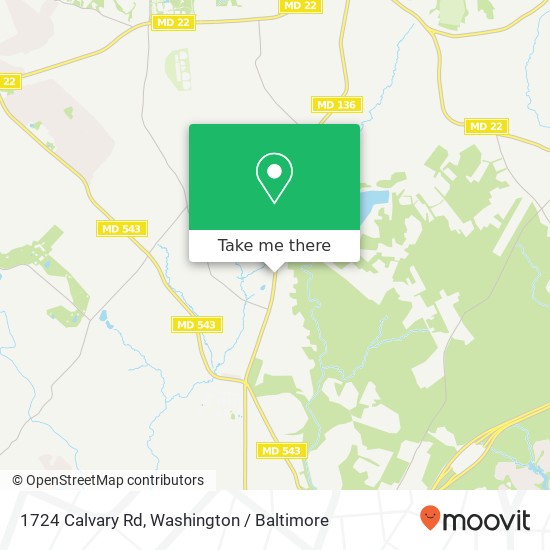 Mapa de 1724 Calvary Rd, Bel Air, MD 21015