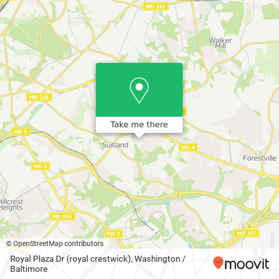 Mapa de Royal Plaza Dr (royal crestwick), District Heights, MD 20747