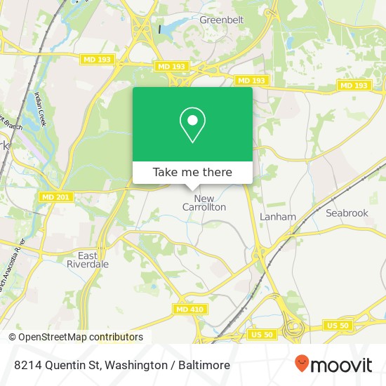 8214 Quentin St, New Carrollton, MD 20784 map