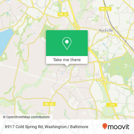 Mapa de 8917 Cold Spring Rd, Potomac, MD 20854