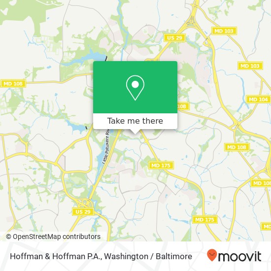 Mapa de Hoffman & Hoffman P.A., 5537 Twin Knolls Rd