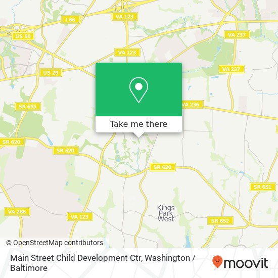 Mapa de Main Street Child Development Ctr, 4401 Sideburn Rd
