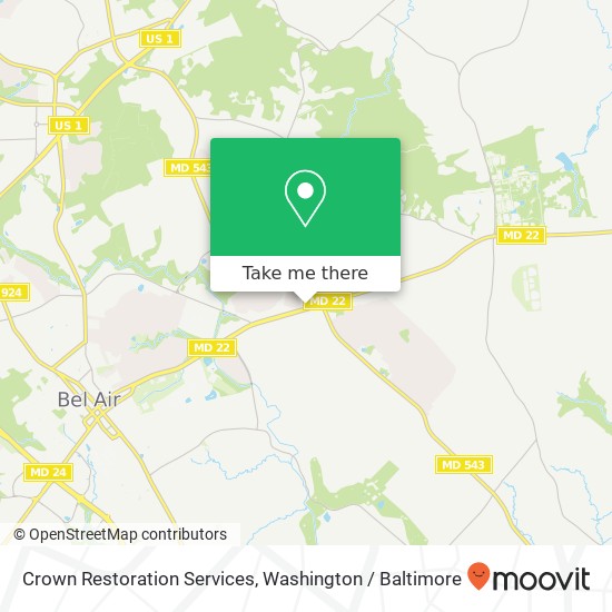 Mapa de Crown Restoration Services, 1200 Agora Dr