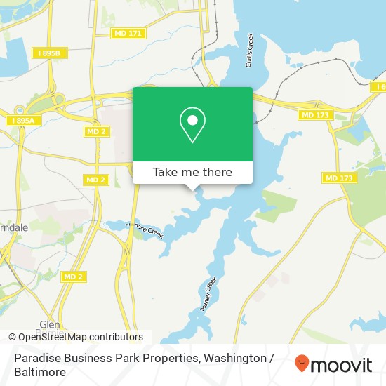 Mapa de Paradise Business Park Properties, 6759 Baymeadow Dr