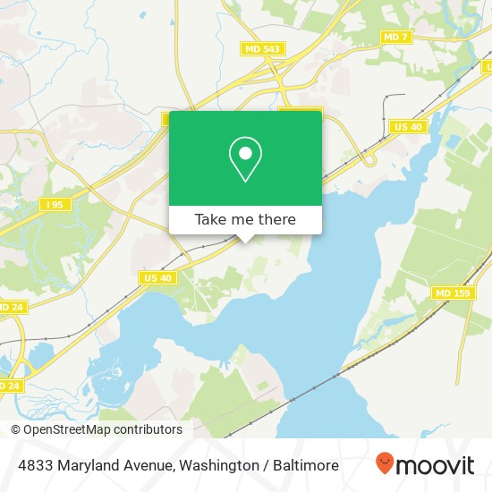 Mapa de 4833 Maryland Avenue, 4833 Maryland Ave, Abingdon, MD 21009, USA
