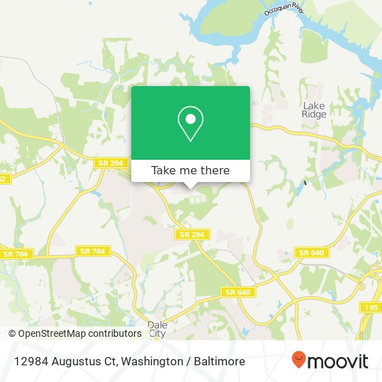 Mapa de 12984 Augustus Ct, Woodbridge, VA 22192