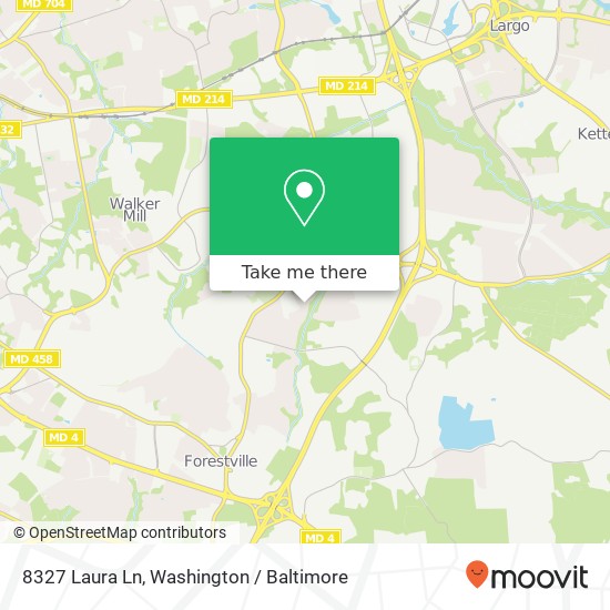 Mapa de 8327 Laura Ln, District Heights, MD 20747