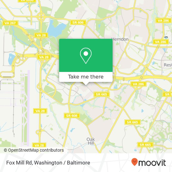 Mapa de Fox Mill Rd, Herndon, VA 20171