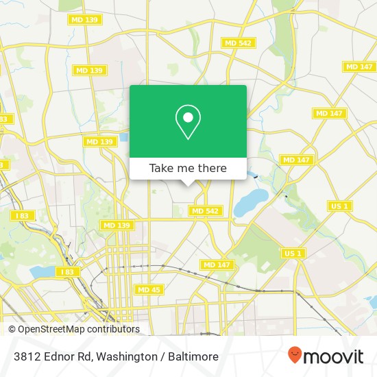 3812 Ednor Rd, Baltimore, MD 21218 map