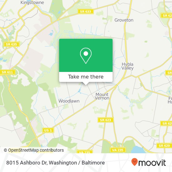 8015 Ashboro Dr, Alexandria, VA 22309 map
