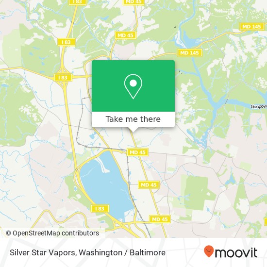 Mapa de Silver Star Vapors, 10711 York Rd