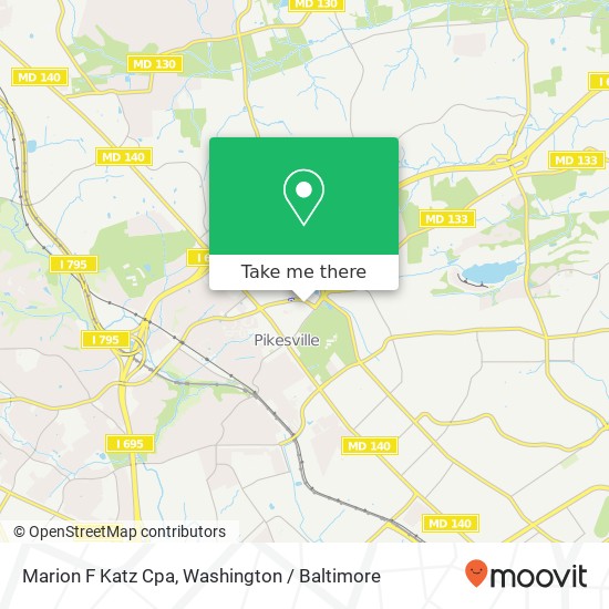 Mapa de Marion F Katz Cpa, 3635 Old Court Rd
