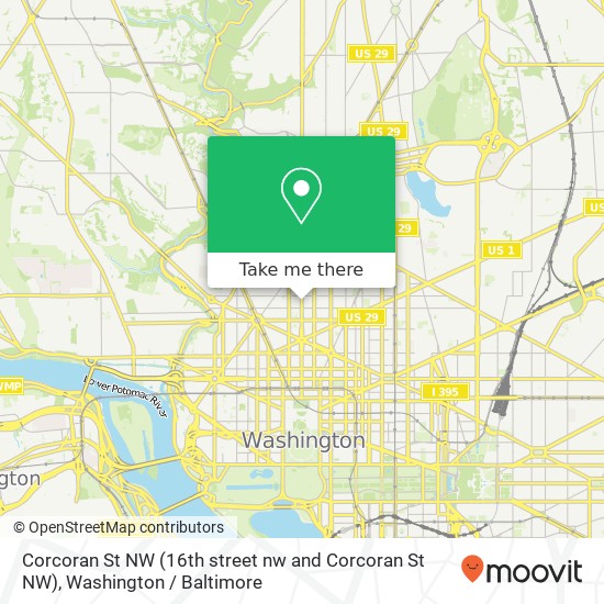 Corcoran St NW (16th street nw and Corcoran St NW), Washington, DC 20009 map