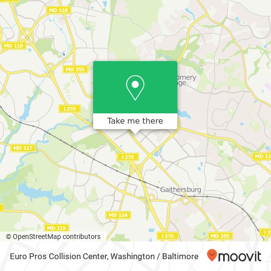 Euro Pros Collision Center, 951 N Frederick Ave map