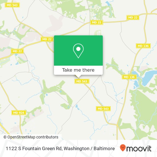 1122 S Fountain Green Rd, Bel Air, MD 21015 map
