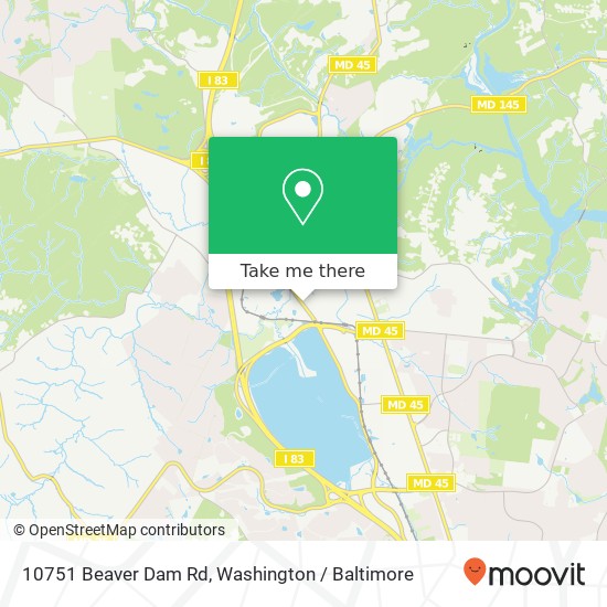 Mapa de 10751 Beaver Dam Rd, Cockeysville, MD 21030