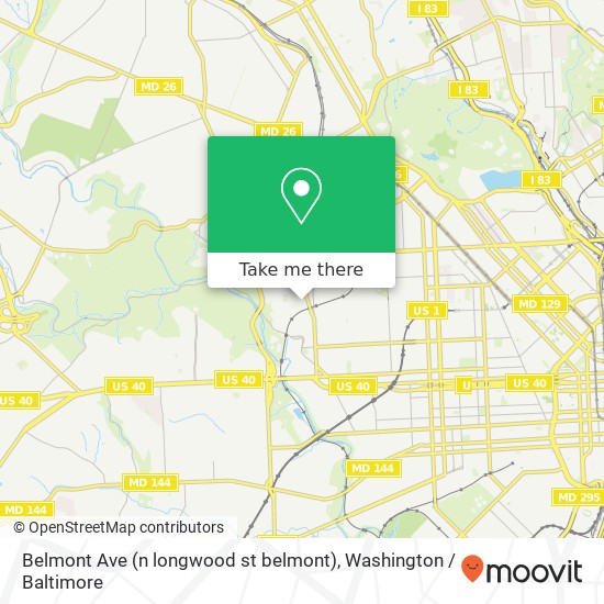 Belmont Ave (n longwood st belmont), Baltimore, MD 21216 map