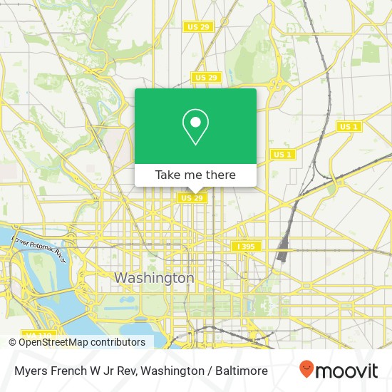 Myers French W Jr Rev, 1526 10th St NW map