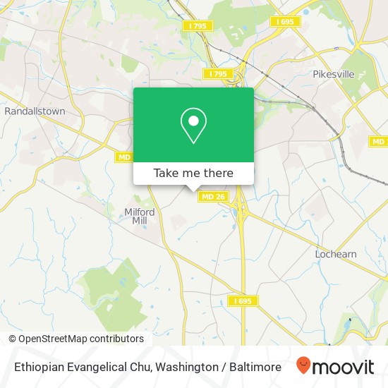 Mapa de Ethiopian Evangelical Chu, 8025 Liberty Rd