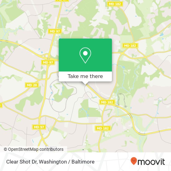 Mapa de Clear Shot Dr, Silver Spring, MD 20906