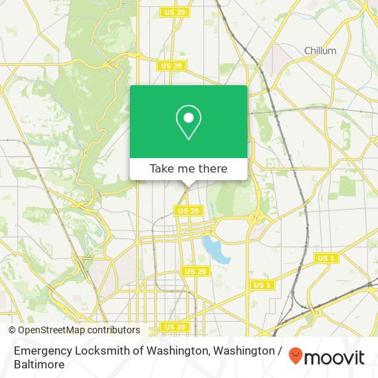 Mapa de Emergency Locksmith of Washington, 3713 New Hampshire Ave NW