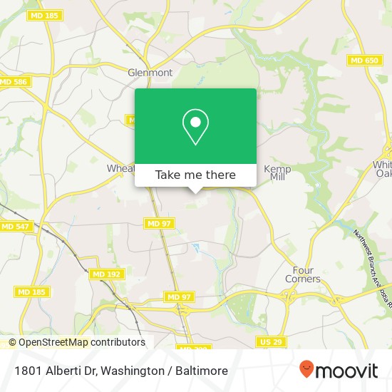 1801 Alberti Dr, Silver Spring, MD 20902 map