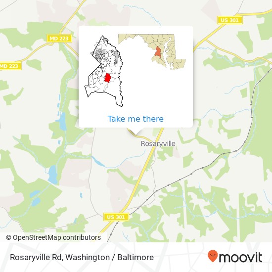 Mapa de Rosaryville Rd, Upper Marlboro, MD 20772