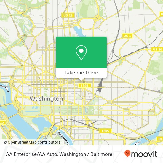 AA Enterprise / AA Auto, 311 K St NW map